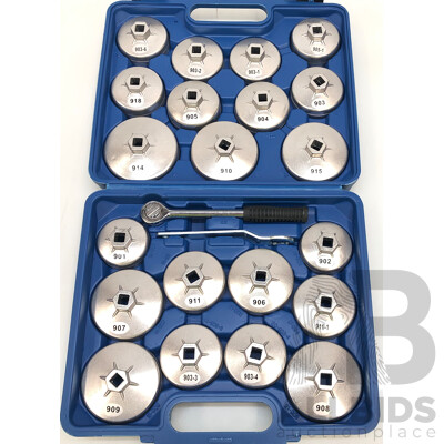 23 Piece Oil Filter Cap Removal Socket Wrench Set - New