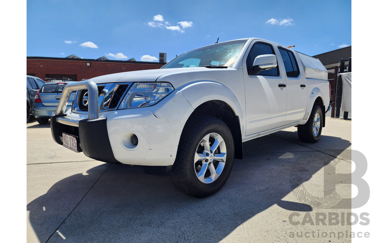 7/2014 Nissan Navara ST (4x4) D40 MY12 UPGRADE Dual Cab P/Up White 2.5L