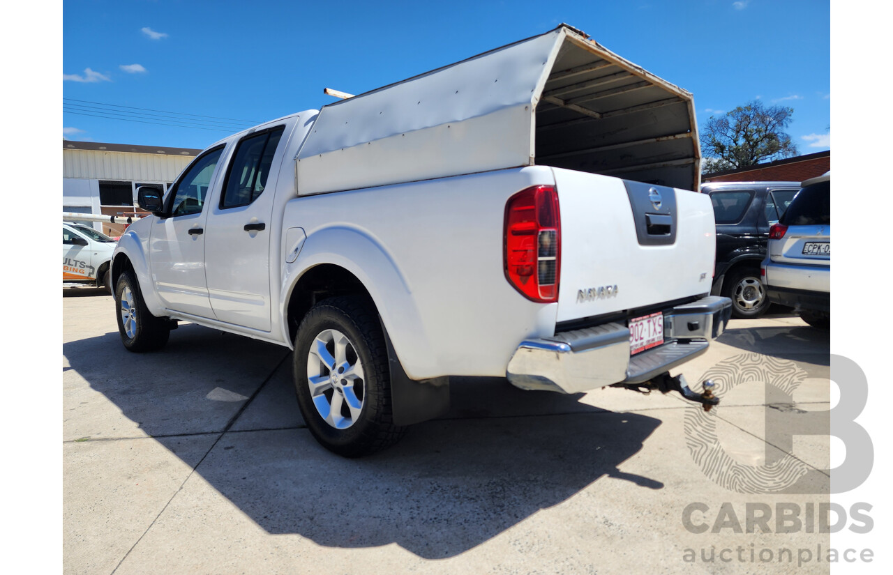 7/2014 Nissan Navara ST (4x4) D40 MY12 UPGRADE Dual Cab P/Up White 2.5L