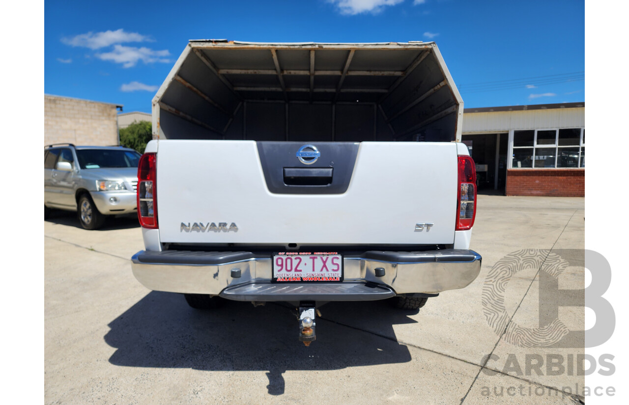 7/2014 Nissan Navara ST (4x4) D40 MY12 UPGRADE Dual Cab P/Up White 2.5L