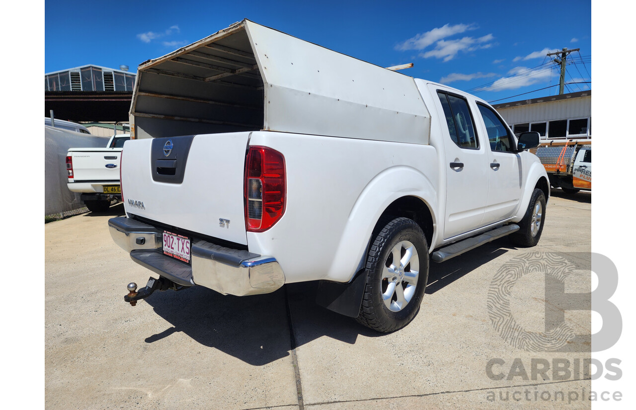 7/2014 Nissan Navara ST (4x4) D40 MY12 UPGRADE Dual Cab P/Up White 2.5L