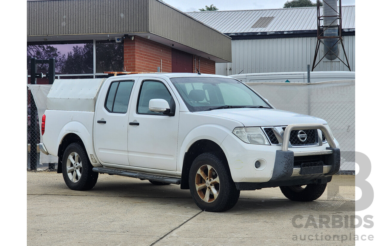 7/2014 Nissan Navara ST (4x4) D40 MY12 UPGRADE Dual Cab P/Up White 2.5L