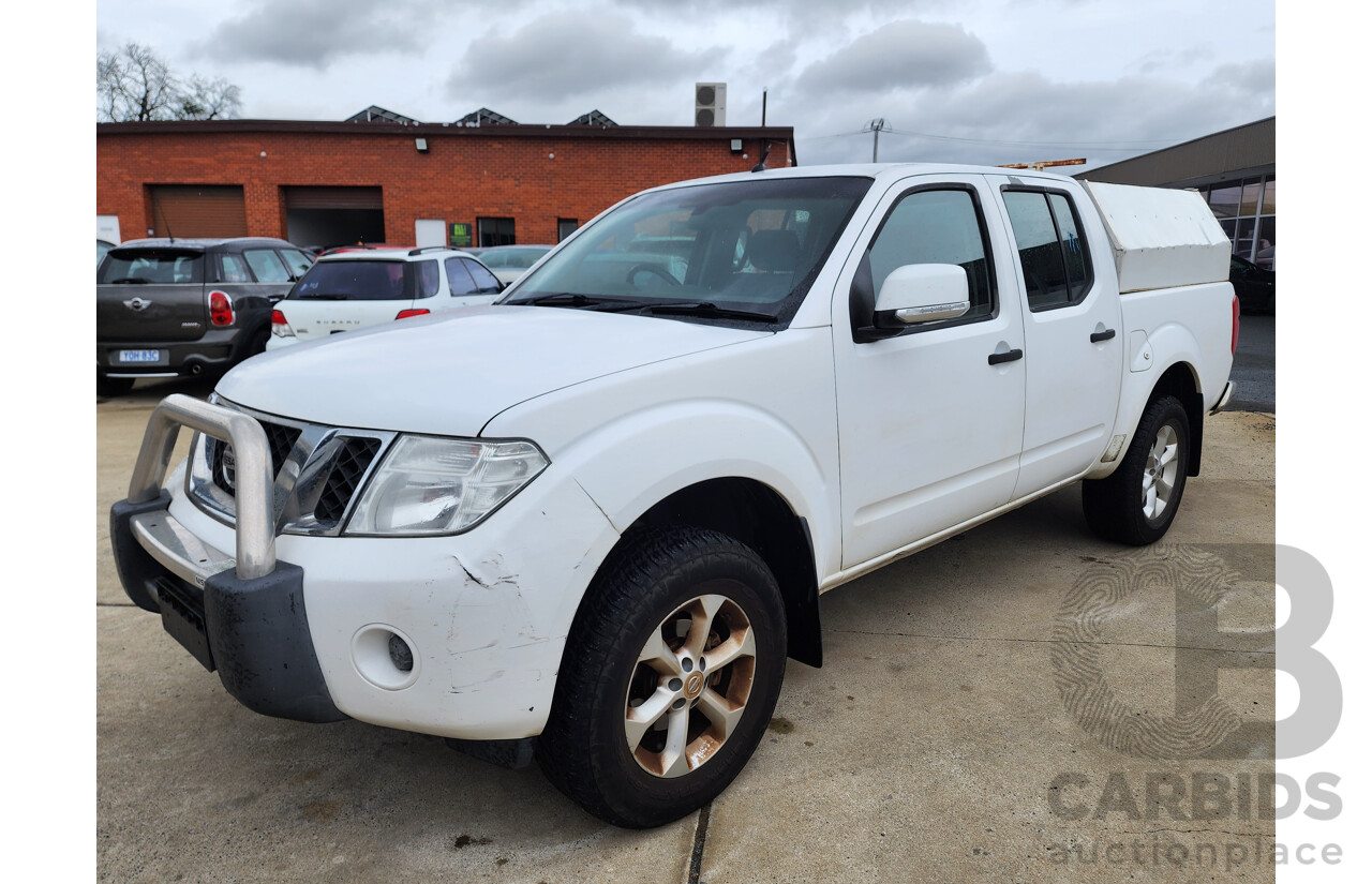 7/2014 Nissan Navara ST (4x4) D40 MY12 UPGRADE Dual Cab P/Up White 2.5L