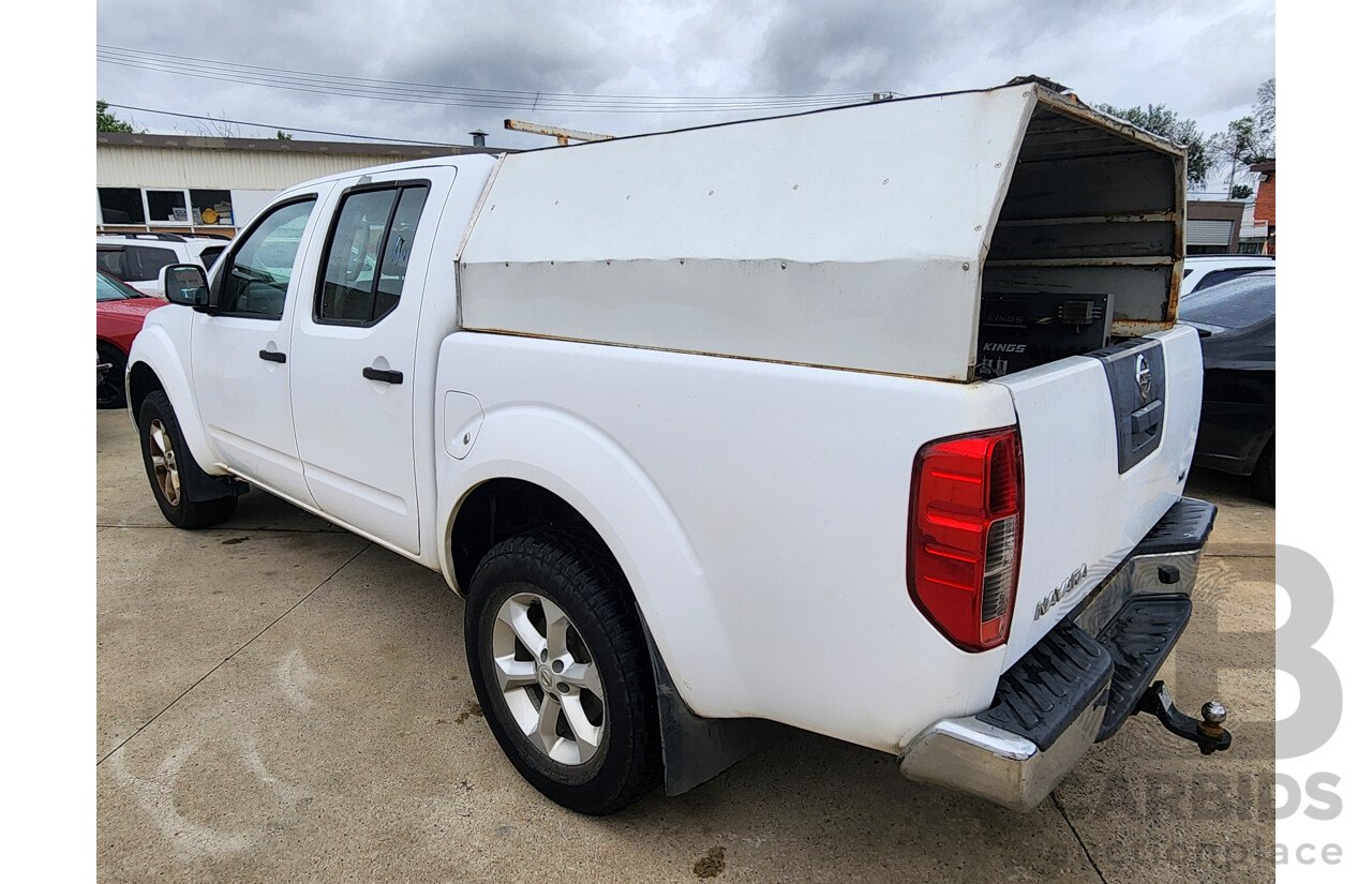 7/2014 Nissan Navara ST (4x4) D40 MY12 UPGRADE Dual Cab P/Up White 2.5L