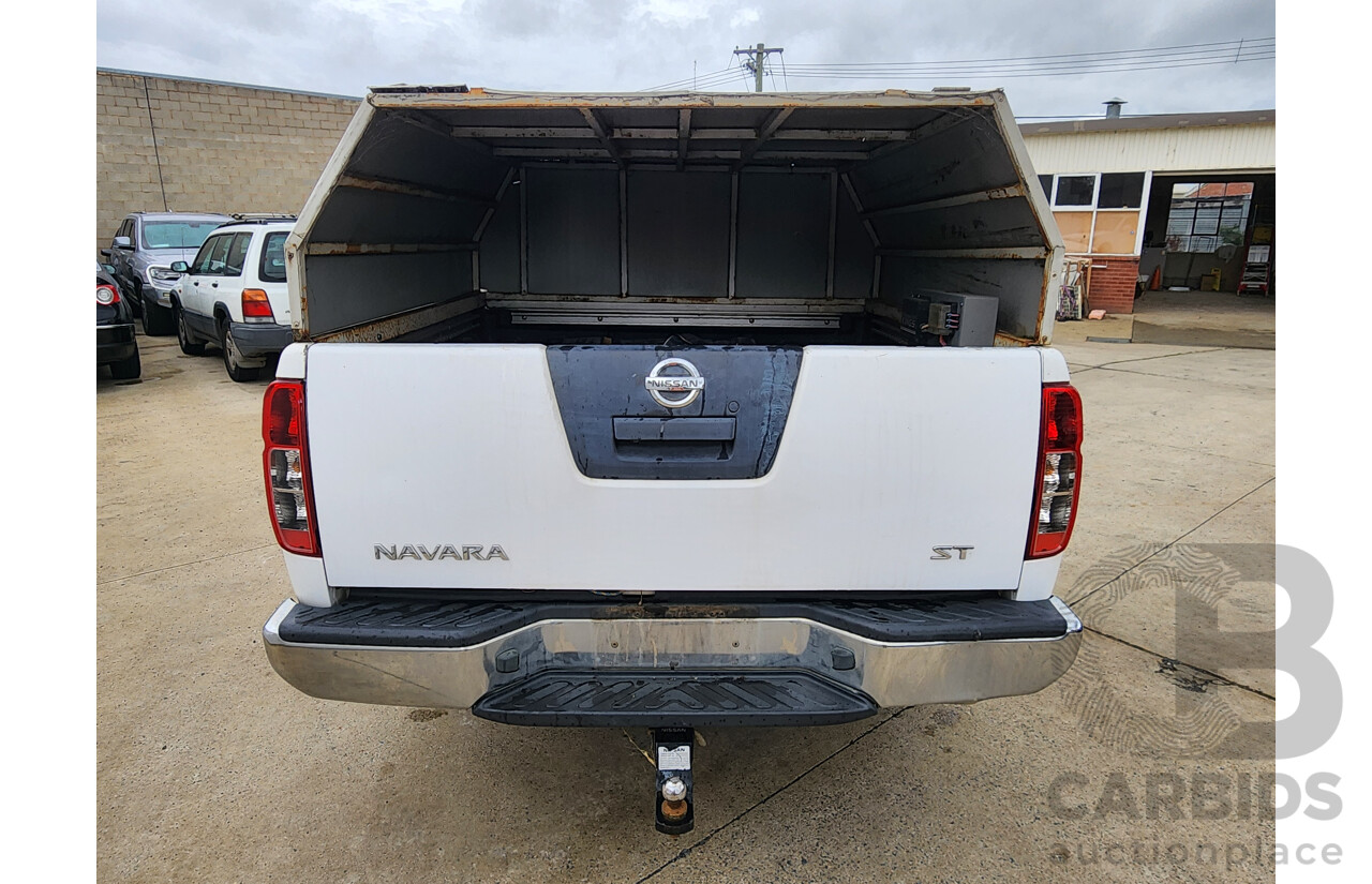 7/2014 Nissan Navara ST (4x4) D40 MY12 UPGRADE Dual Cab P/Up White 2.5L