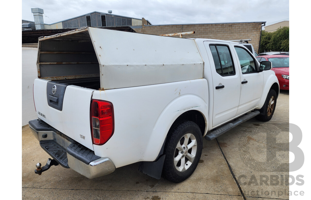 7/2014 Nissan Navara ST (4x4) D40 MY12 UPGRADE Dual Cab P/Up White 2.5L