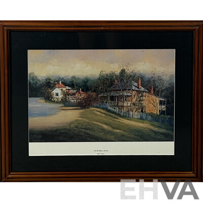 John Vander, (20th Century, Belgian Australian, 1947-), Gulgong, Berrima, Maldon and Untitled, Quality Print Copies of Original Oils, 45 x 55 cm (frames) (4)