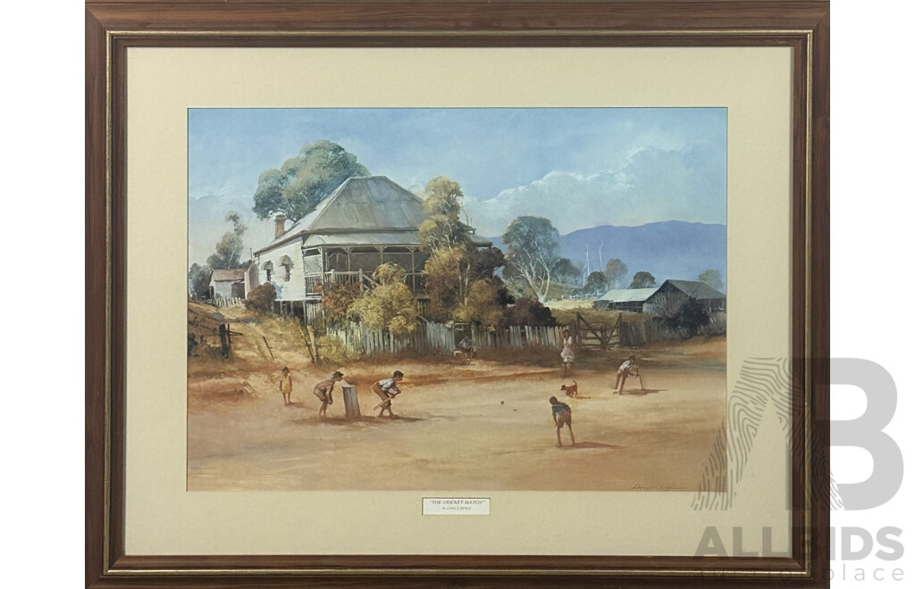 d'Arcy W. Doyle, (20th Century, Australian, 1932-2001), Jolly Swagman, for Keeps & The Cricket Match, Quality Reproduction Prints of Original Oils, 74 x 101 cm (largest frame) (3)