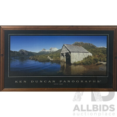 Ken Duncan, (20th Century, Australian, 1954-),  Dove Lake, Reproduction Colour Print of Original Photograph, 57 x 97 cm (frame)