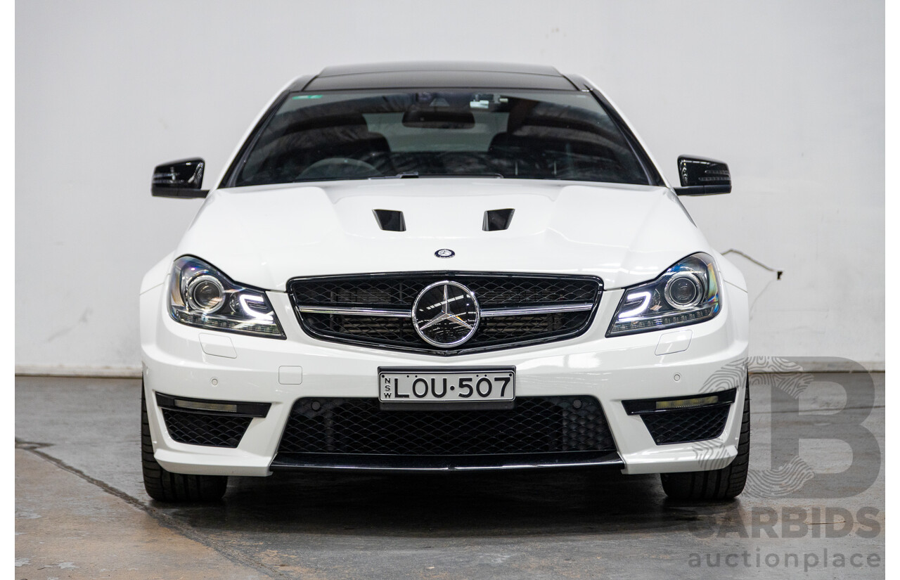 02/2015 Mercedes Benz C63 AMG Edition 507 W204 MY14 2d Coupe Polar White V8 6.3L