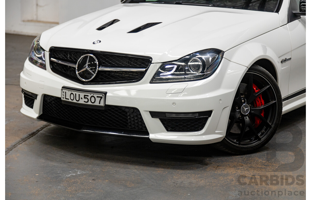 02/2015 Mercedes Benz C63 AMG Edition 507 W204 MY14 2d Coupe Polar White V8 6.3L