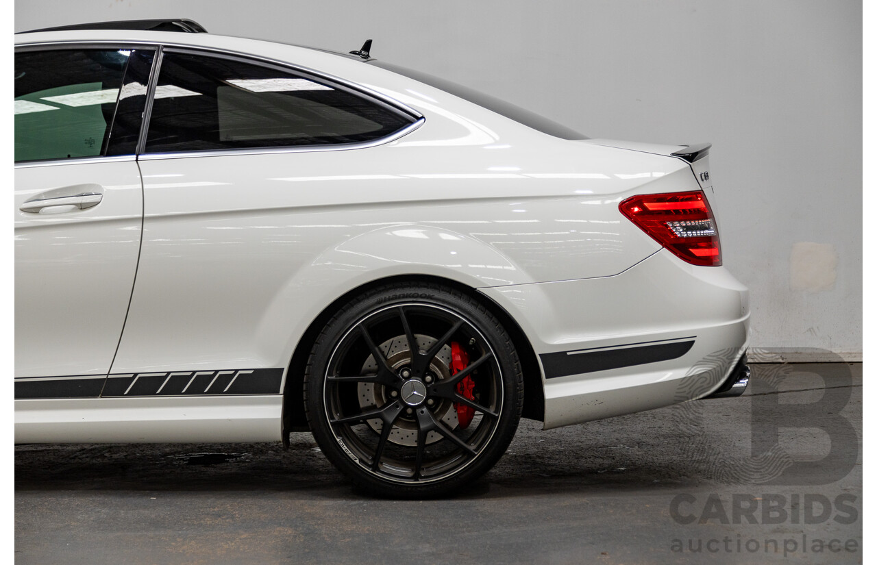 02/2015 Mercedes Benz C63 AMG Edition 507 W204 MY14 2d Coupe Polar White V8 6.3L