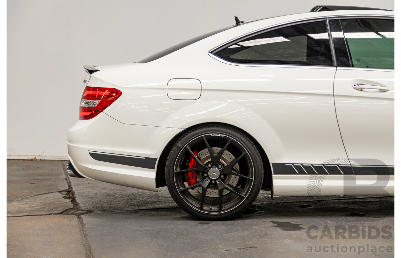 02/2015 Mercedes Benz C63 AMG Edition 507 W204 MY14 2d Coupe Polar White V8 6.3L