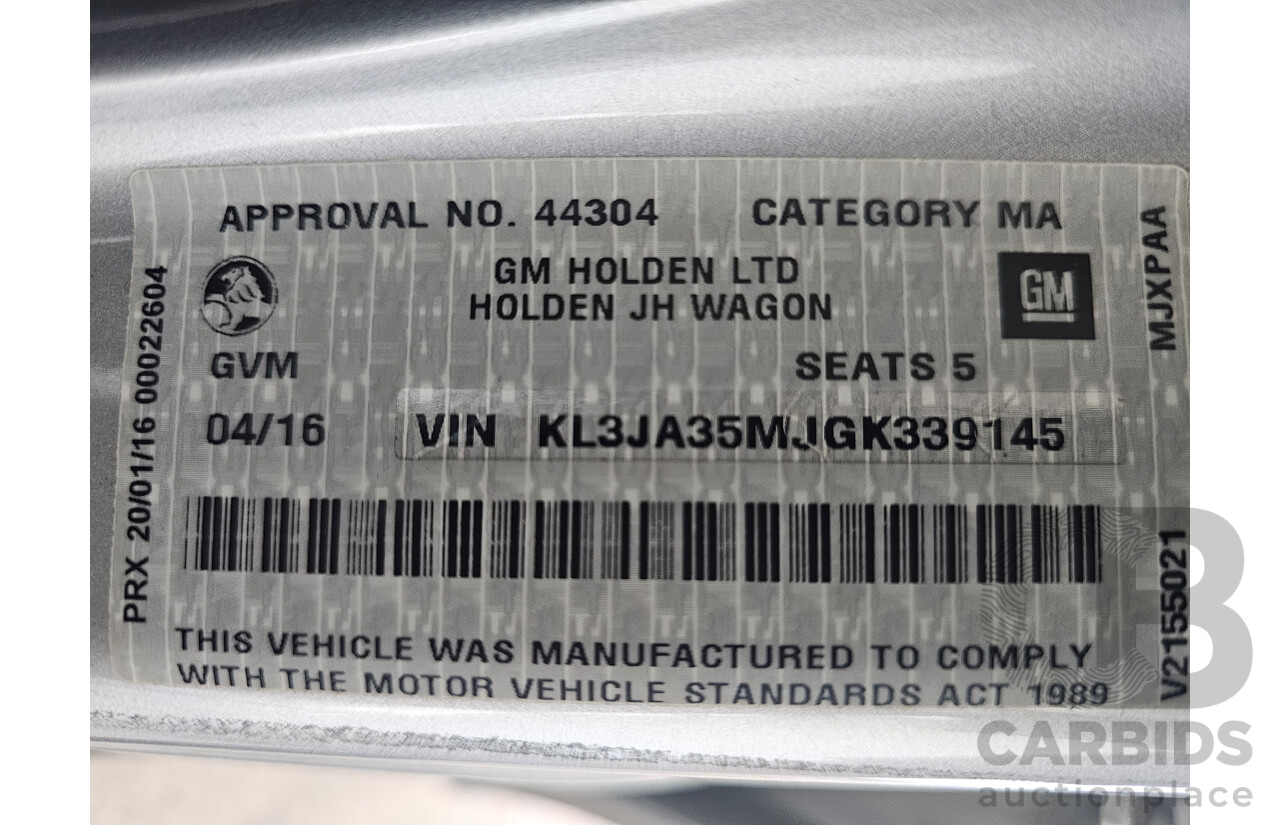 4/2016 Holden Cruze CDX JH MY16 4d Sportwagon Silver 1.8L