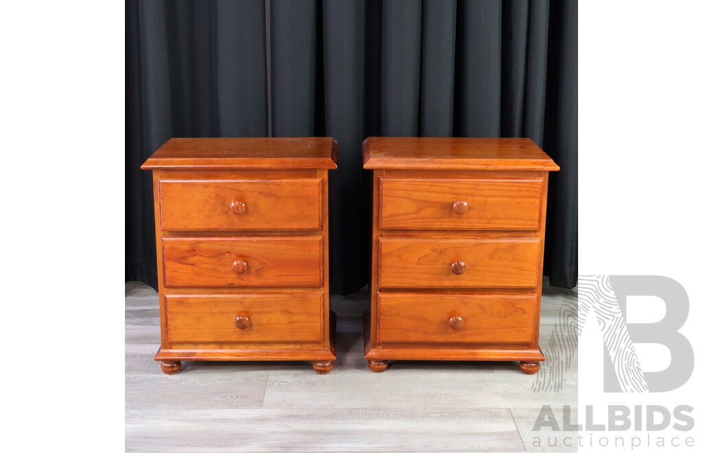 Pair of Modern Pine Bedside Chests