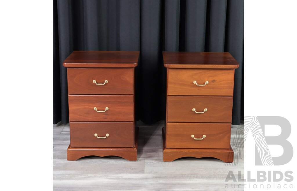 Pair of Modern Timber Bedside Chests