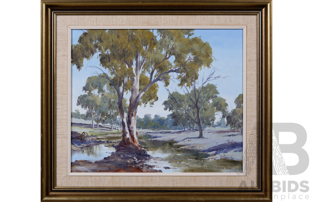 Frederick (Fred) R. Klix, (20th Century, Australian, 1917-2003), Bolla Bollana Creek, Flinders Ranges, S.A., 52 x 60 cm (frame)