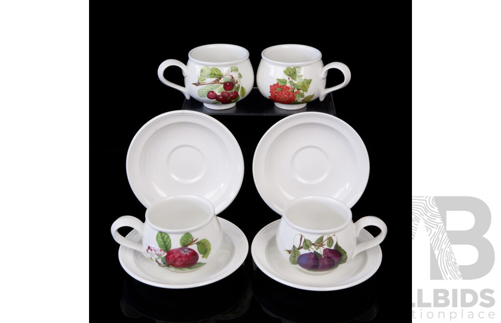 Set Four Portmeirion Pomona Porcelain Duos