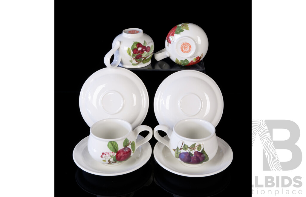 Set Four Portmeirion Pomona Porcelain Duos