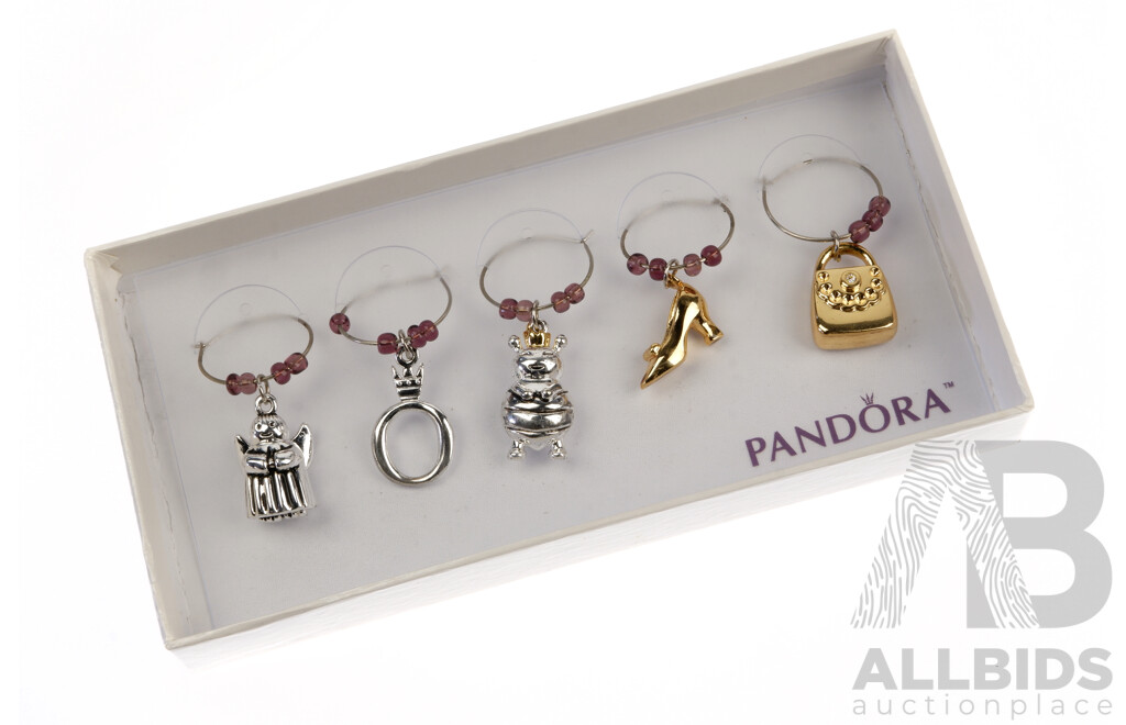 Pandora Wine Glass Charms - as New