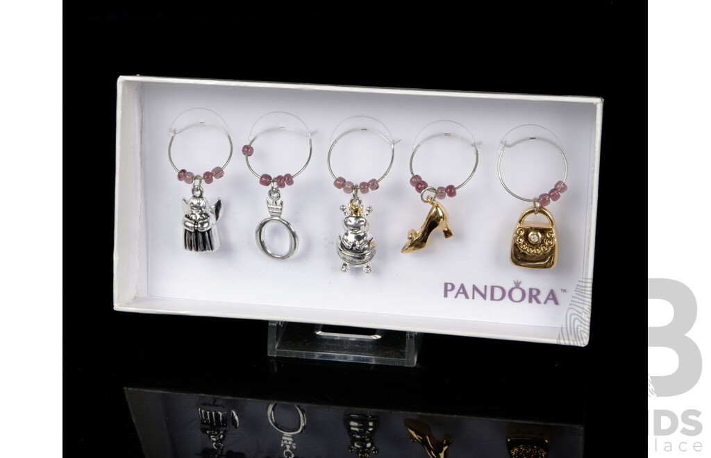 Pandora Wine Glass Charms - as New