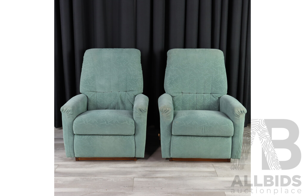 Pair of Fabric Rocker Recliners by La-Z-Boy