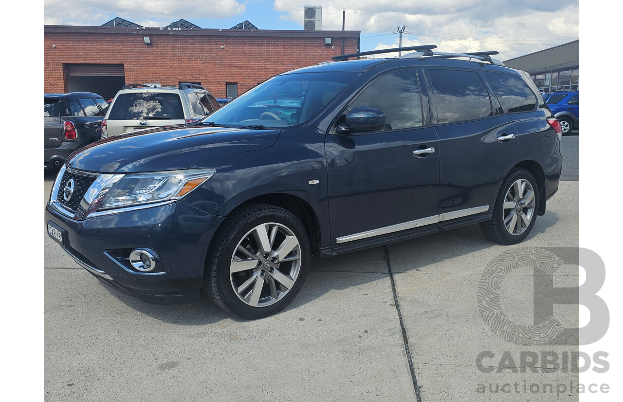 10/2013 Nissan Pathfinder Ti (4x4) R52 4d Wagon Blue 3.5L