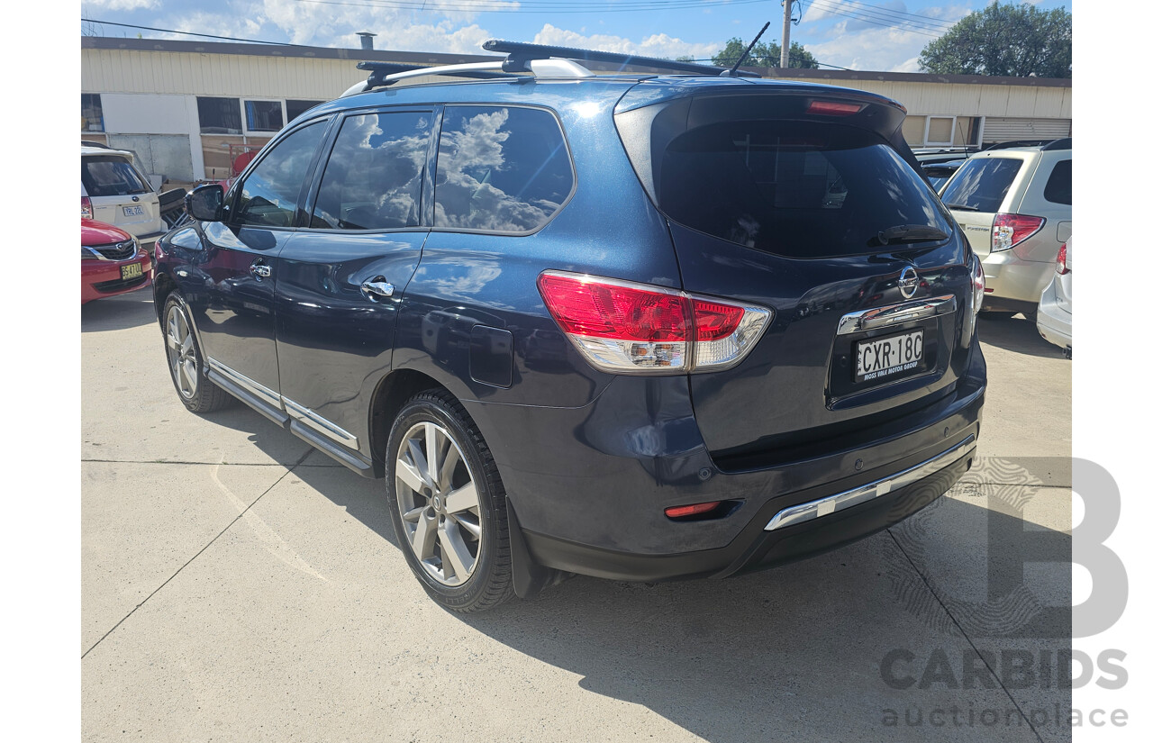 10/2013 Nissan Pathfinder Ti (4x4) R52 4d Wagon Blue 3.5L