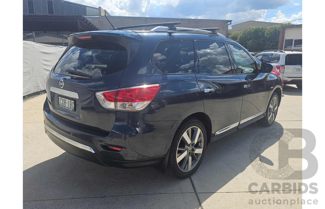 10/2013 Nissan Pathfinder Ti (4x4) R52 4d Wagon Blue 3.5L