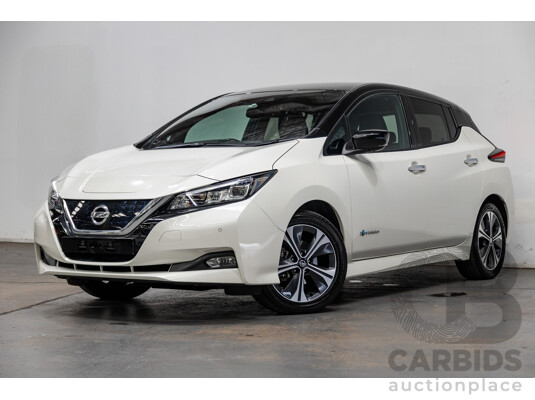 06/2019 Nissan Leaf ZE1 4d Hatchback Ivory Pearl White Dedicated Electric EV 110kw