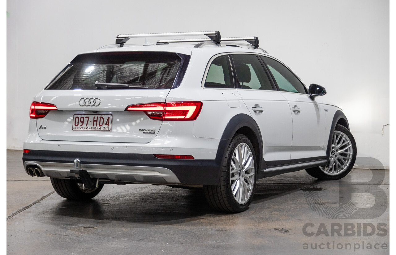 07/2017 Audi A4 Allroad Quattro (AWD) B9 MY18 4d Wagon Glacier White Metallic Turbo Diesel 2.0L