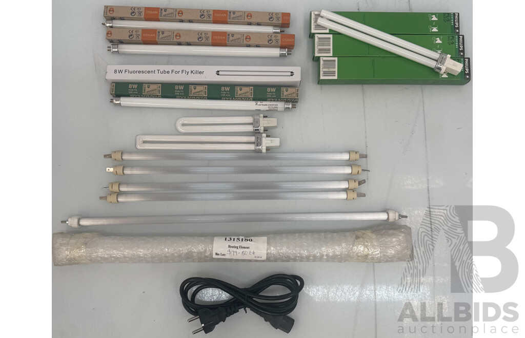 Lot of Fluorescent and Heating Lights - Lot of 15