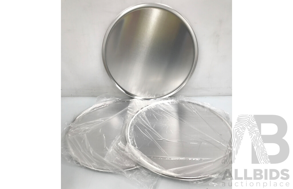 18 Inch Aluminium Pizza Plates - Lot of 3