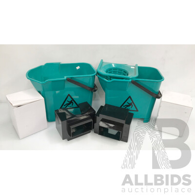 Mop Buckets and Napkin Holders - Lot of 5