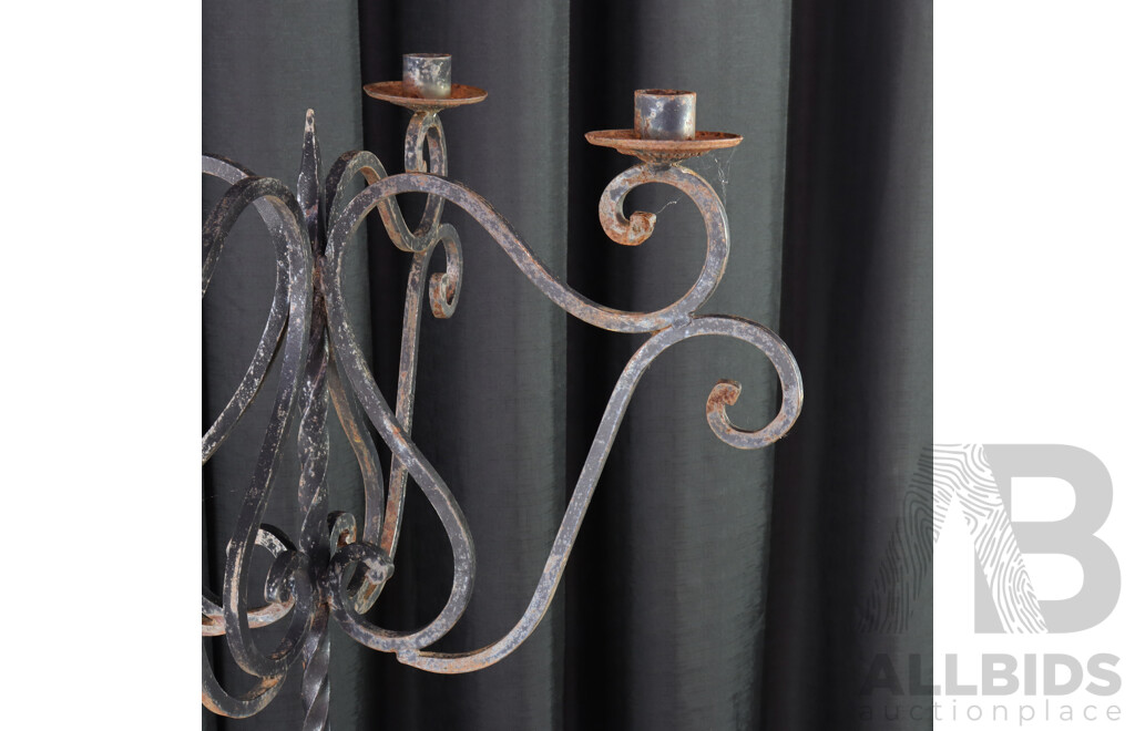 Wrought Iron Standing Candelabra