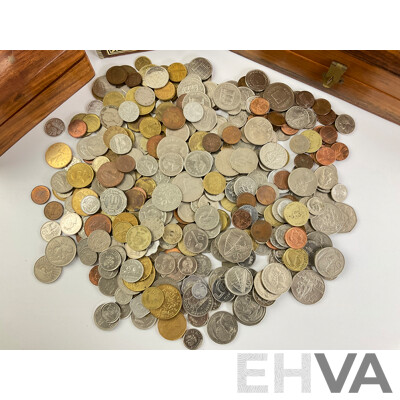 Collection of International Coins Including Malaysia, South Africa, Bailiwick of Jersey, Netherlands, Barbados, France, Hong Kong, Germany, Canada and More - Approximately 1.8 Kilograms