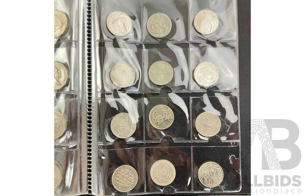 Collection of Australian Commemorative Coins Including 1966 Round Silver Fifty Cent, 2016 Fifty Years of Decimal Currency, 2017 Fifty Years Mabo, 2014 AIATSIS, 2001 Centenary of Federation and More