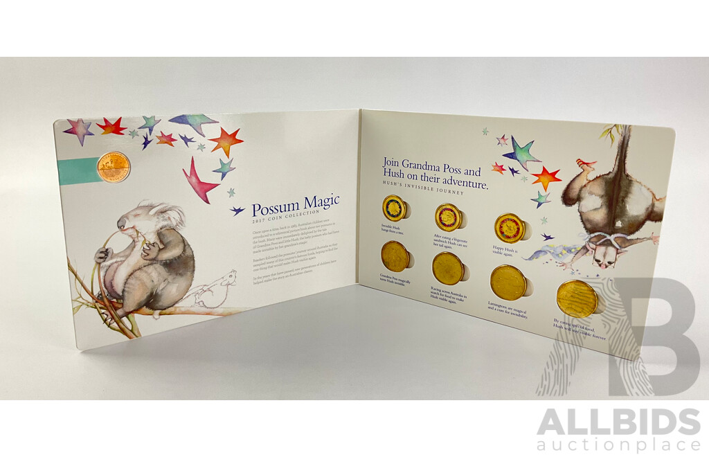 Australian 2017 Possum Magic Eight Coin Set with Limited Edition One Cent