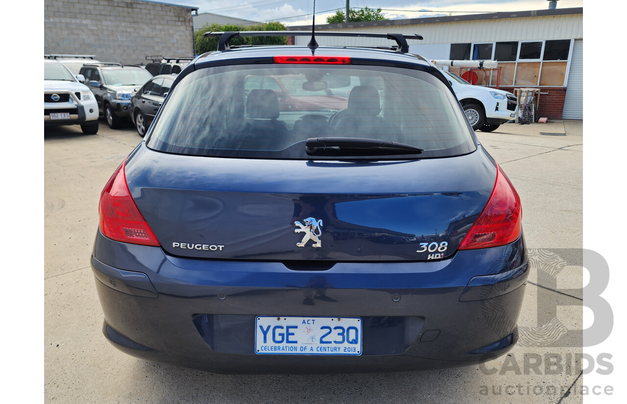 9/2008 Peugeot 308 XSE HDi  5d Hatchback Blue 2.0L