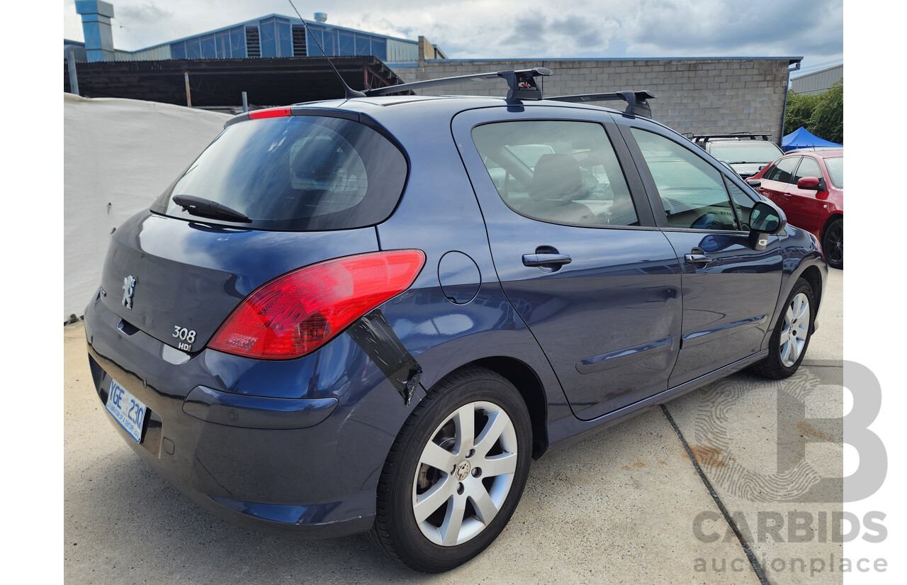 9/2008 Peugeot 308 XSE HDi  5d Hatchback Blue 2.0L