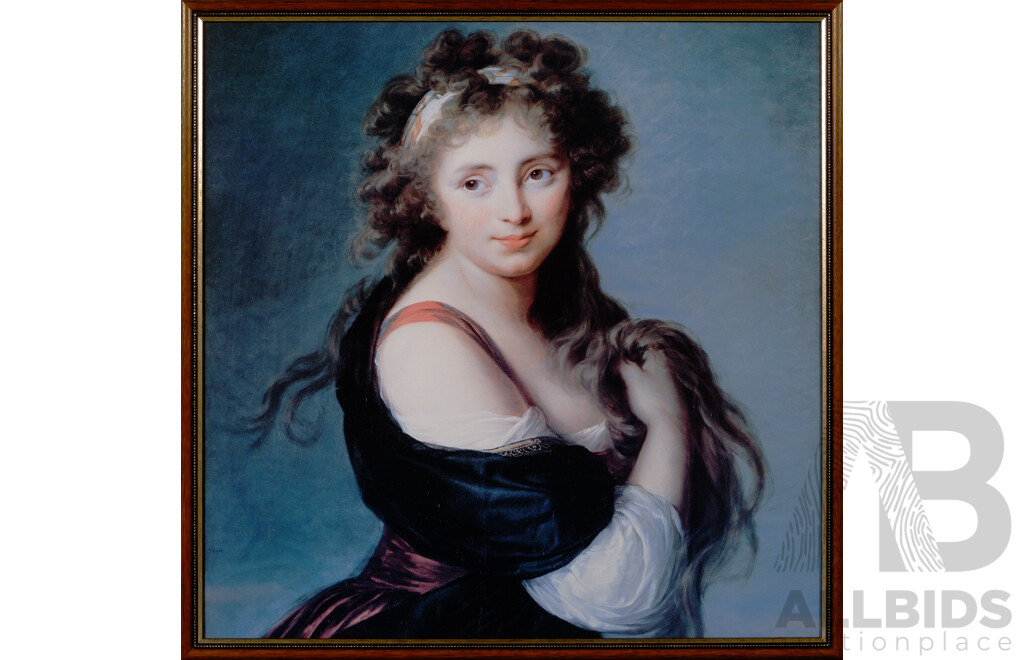 Élisabeth Vigée Le Brun, (French, 1755-1842), Hyacinthe-Gabrielle Roland (1791), Reproduction Colour Print of Original Oil Portrait, 71 x 71 cm (frame)