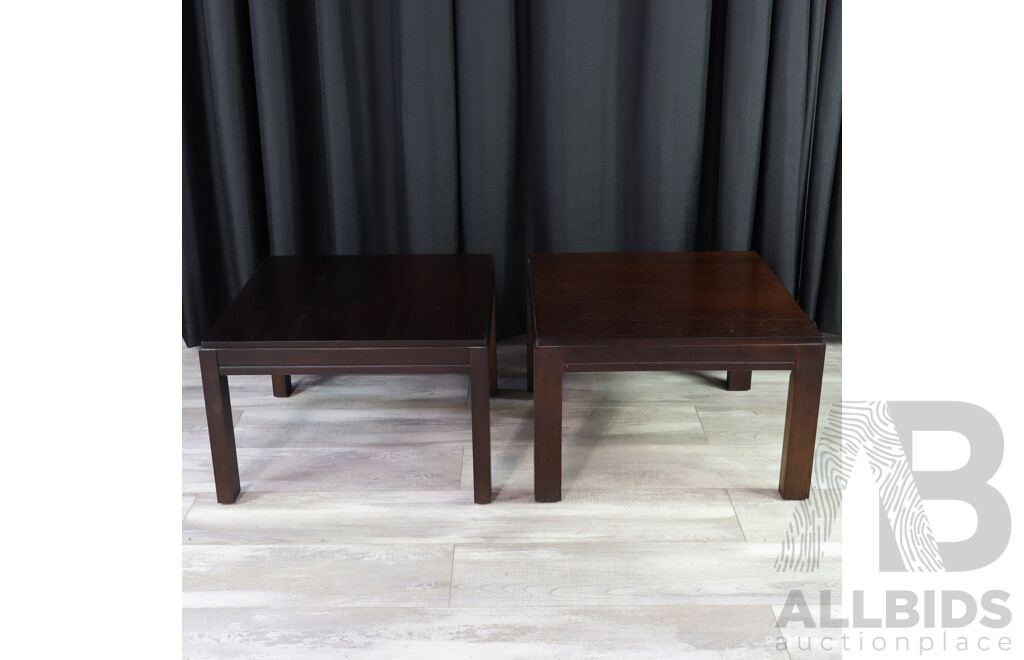 Pair of Oak Side Tables