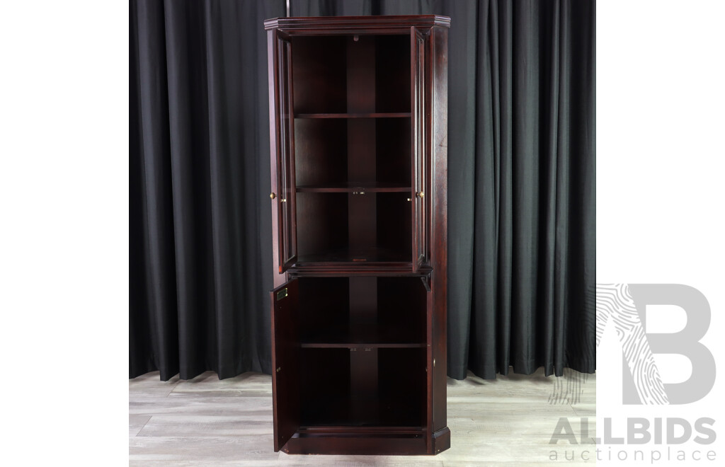 Glass Fronted Corner Display Cabinet 