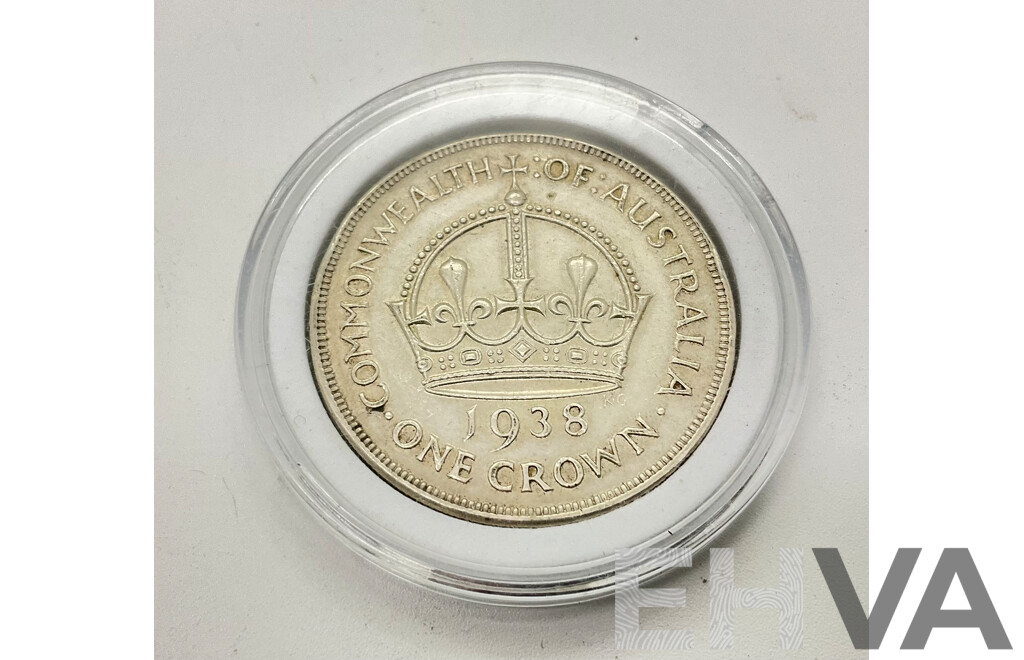 Australian 1938 Crown 92.5% Silver