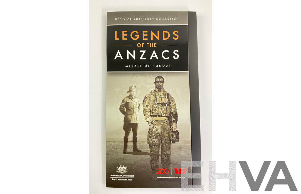 Australian 2017 Legends of the Anzacs Medal Collection Folder(empty). Brand New, Never Opened.