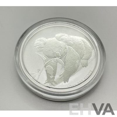 Australian 2010 Perth Mint Fine 99.9% Silver 50 Cent Coin Koala Series