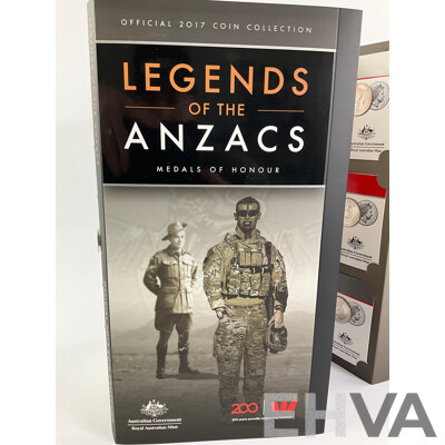 Australian 2017 Legends of the Anzacs Medals of Honour, 17 Coins Included