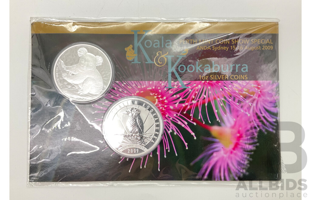 Australian 2009 Perth Mint Fine Silver $1 Coins, ANDA Special Release Number1844.