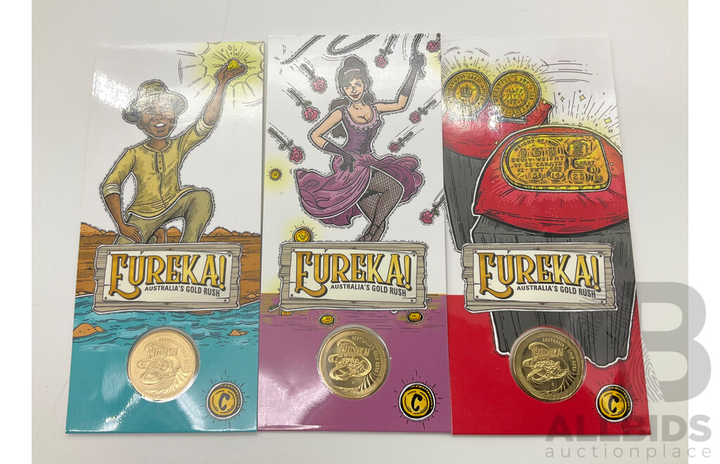 Australian 2020 Eureka Set of Three $1 Coins