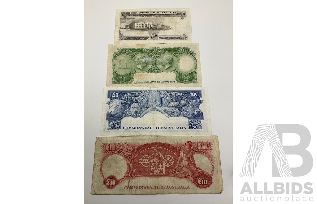 Five Note Set Coombs Wilson Australian Notes.